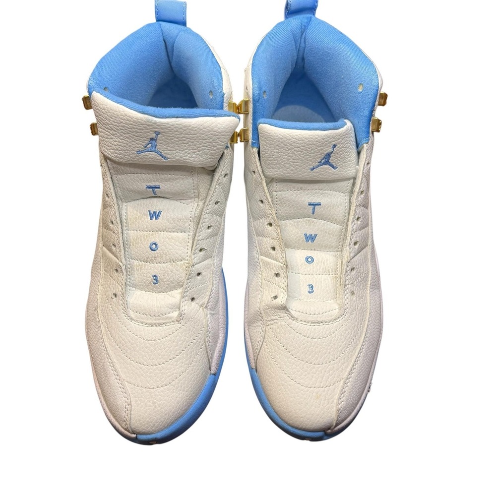 Jordan Air Jordan 12‎ Retro Shoes Mens Size 13 White Blue Sneakers 510815-117